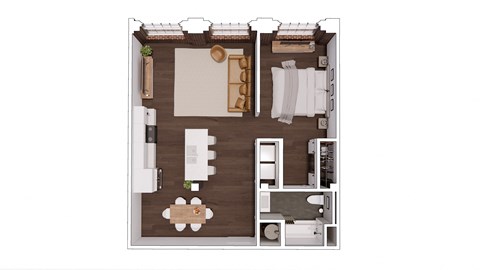 C1.2 Floor Plan at The Mill at Prattville, Prattville, Alabama